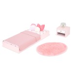 Zestaw mebli dla lalki - Sypialnia z wyposażeniem - Sweet Snuggles Bedroom Set﻿ / OurGeneration