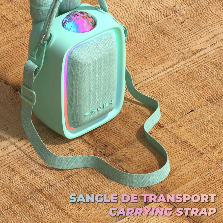 Zestaw karaoke (2 mikrofony) - niebieski / MOB