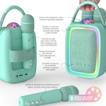 Zestaw karaoke (2 mikrofony) - niebieski / MOB