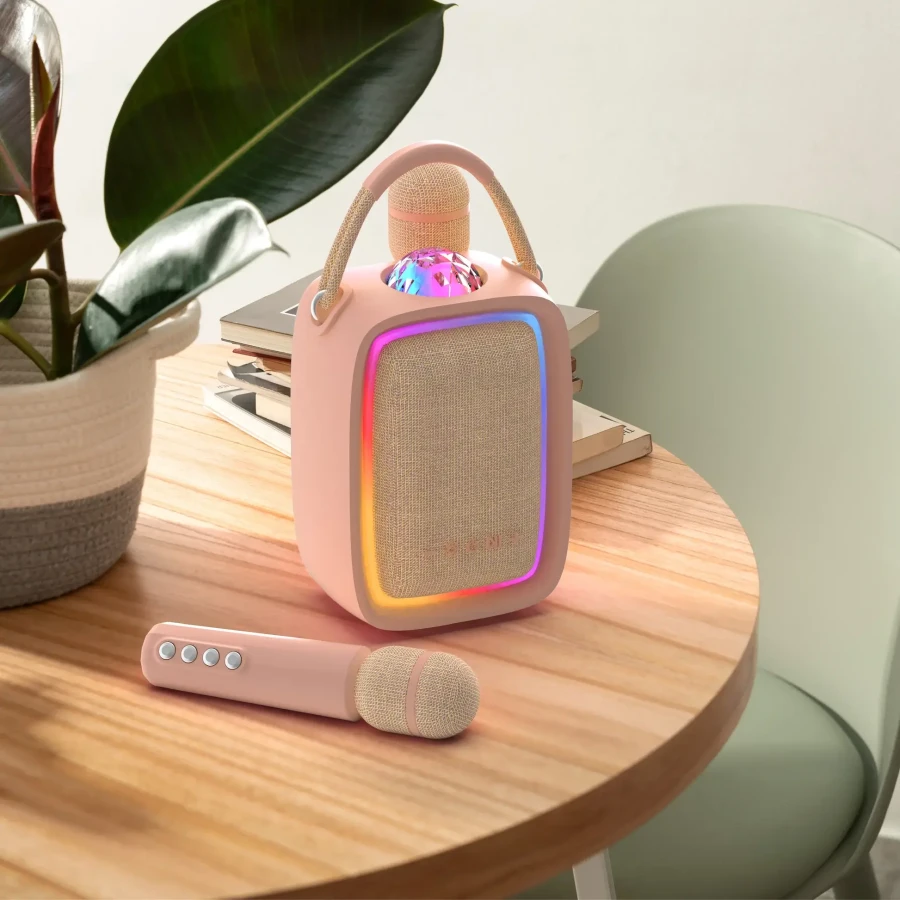 Zestaw karaoke (2 mikrofony) - niebieski / MOB