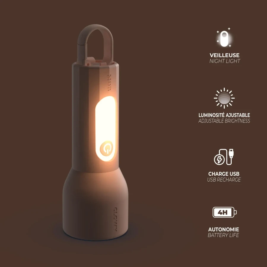 Latarka dziecięca Glowy - różowa / MOB