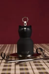 Butelka termiczna ze słomką Mini Bestie, 200 ml - Czarny Kot / Asobu
