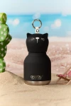 Butelka termiczna ze słomką Mini Bestie, 200 ml - Czarny Kot / Asobu