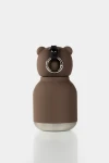 Butelka termiczna ze słomką Mini Bestie, 200 ml - Brązowy Niedźwiedź / Asobu