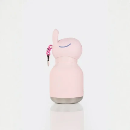 Butelka termiczna ze słomką Mini Bestie, 200 ml - Królik / Asobu