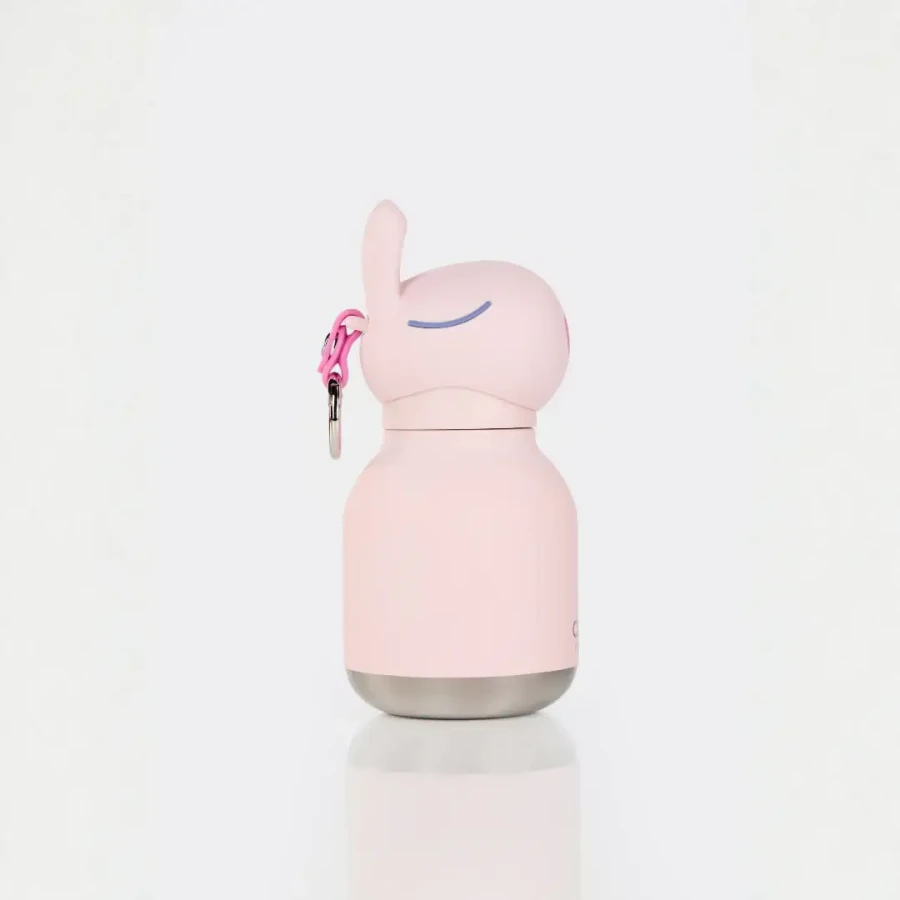 Butelka termiczna ze słomką Mini Bestie, 200 ml - Królik / Asobu