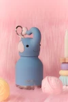 Butelka termiczna ze słomką Mini Bestie, 200 ml - Słoń / Asobu