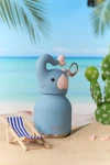 Butelka termiczna ze słomką Mini Bestie, 200 ml - Słoń / Asobu