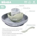 Komplet naczyń z silikonu z przyssawką Pebble / Beaba