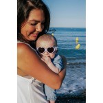 Okulary przeciwsłoneczne dla dzieci z elastyczną opaską 0-9 miesięcy Baby heart - Lilac / Beaba