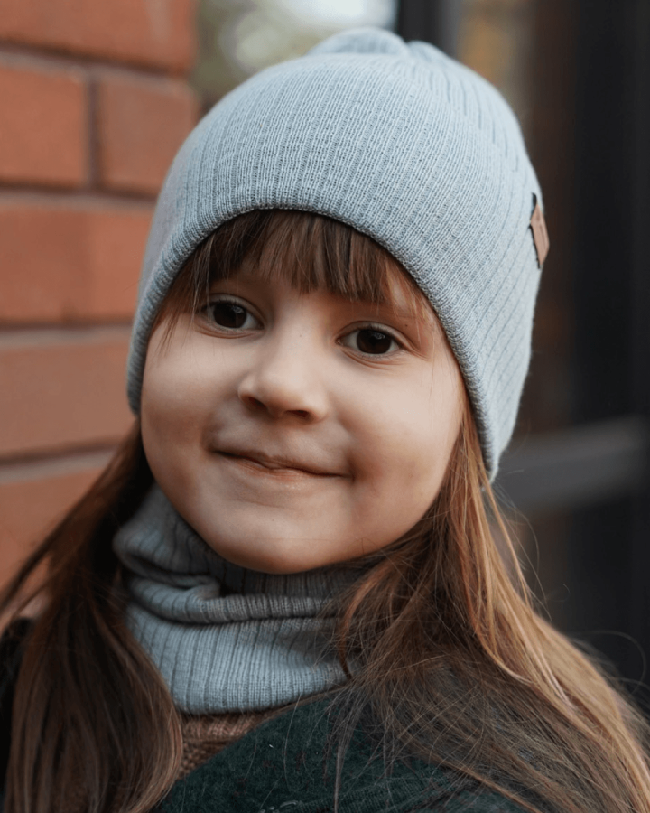 Czapka i komin wełniany PASTEL MINT / Patulove
