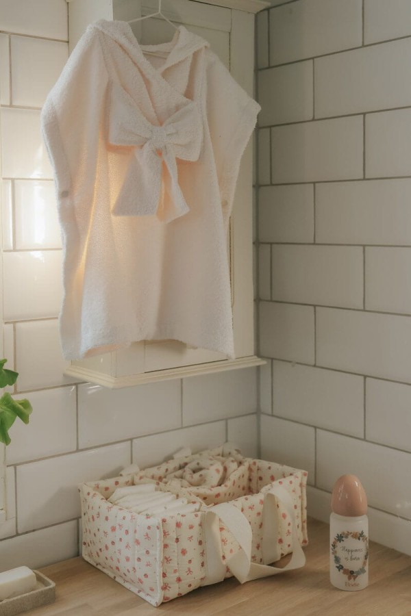 Ponczo kąpielowe - creamy white 1-3 lata / Elodie Details