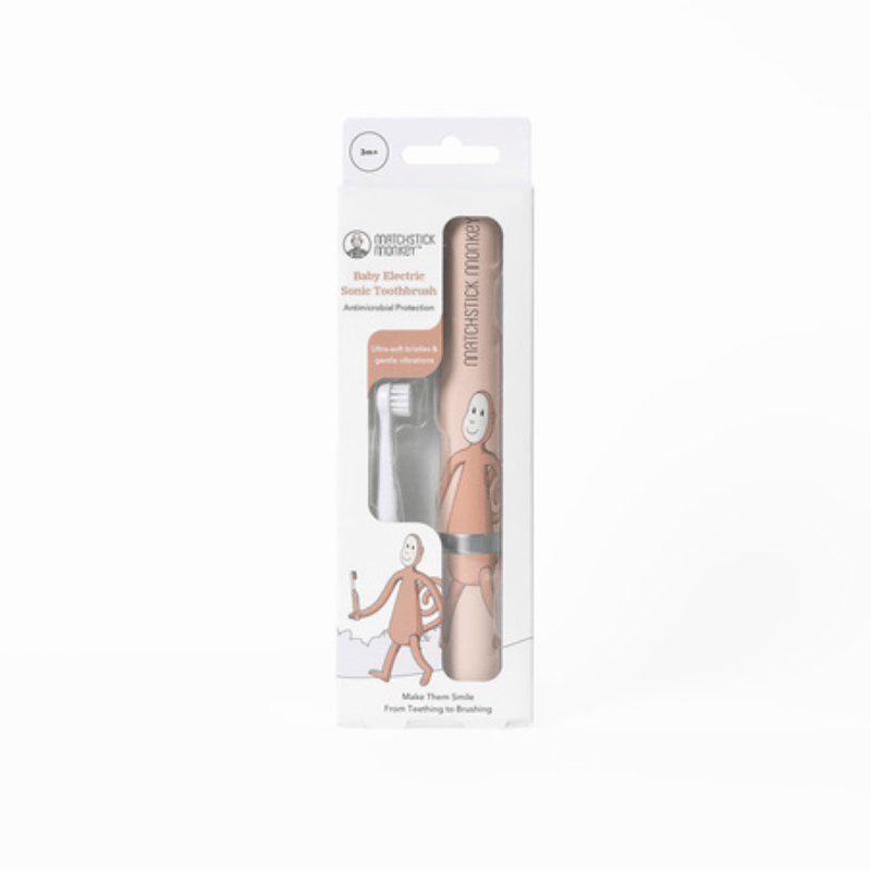 Szczoteczka elektryczna Małpka - pastelowy róż / Matchstick Monkey