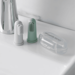 Szczoteczka dla niemowląt na palec - szara, miętowa / Matchstick Monkey