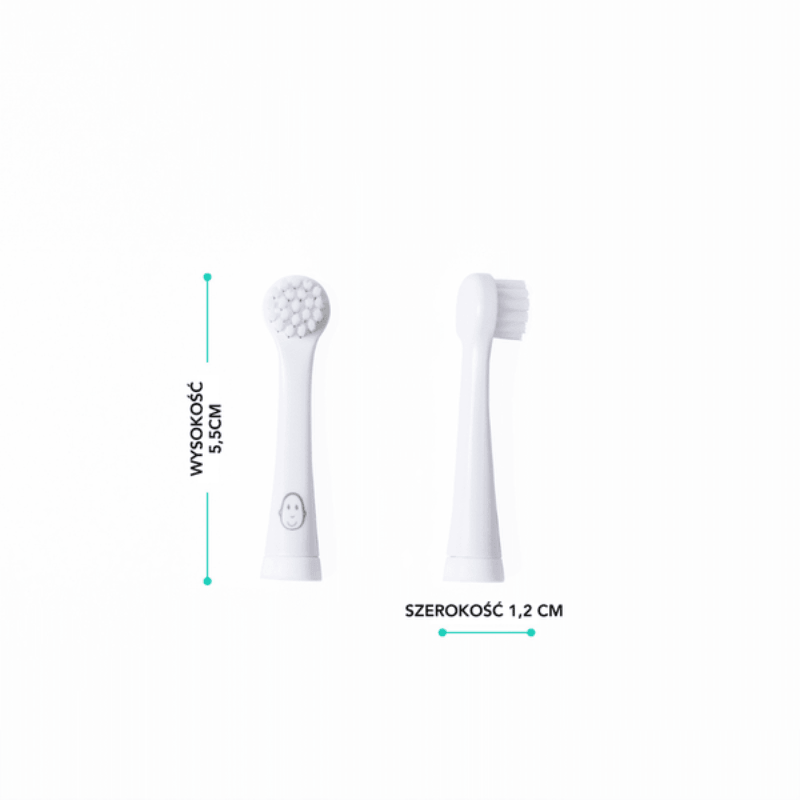 Wymienna główka do szczoteczki elektrycznej - biała / Matchstick Monkey