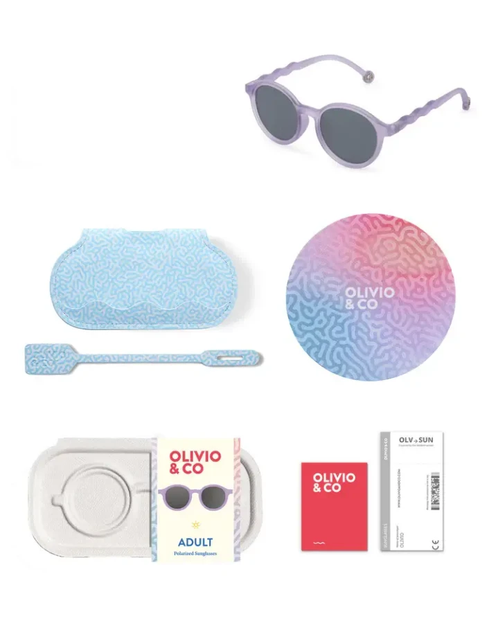 Okulary Oval Purple Coral Polarized 10+ / Olivio & Co