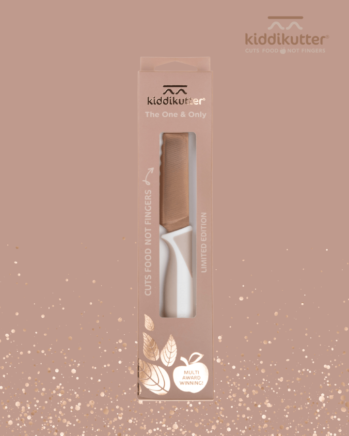 Bezpieczny nóż do nauki krojenia dla dzieci ROSE GOLD limited / KiddiKutter