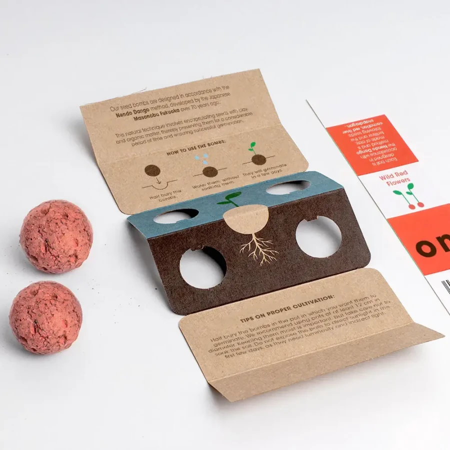 Bomby nasienne - Wild Red Flowers, 2szt. / Resetea