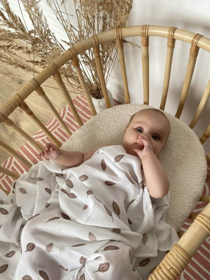 Pieluszka muślinowa 75x75 cm - COCOA / Pink no More