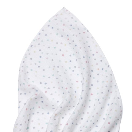 Pieluszka muślinowa 75x75 cm - DOTS / Pink no More
