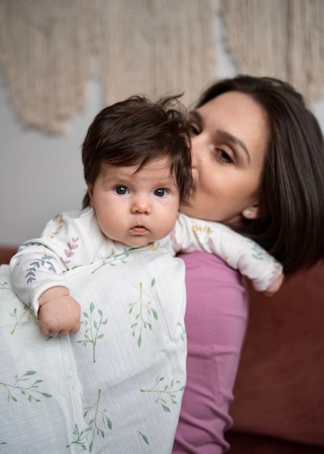 Pieluszka muślinowa 75x75 cm - GARDEN / Pink no More
