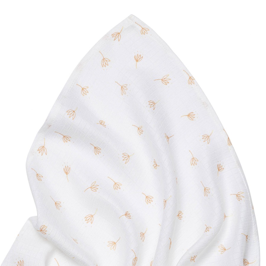 Pieluszka muślinowa 75x75 cm - MARIGOLDS / Pink no More