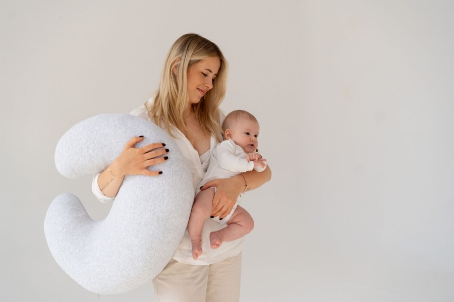 Poduszka do karmienia Bon Apetit - melanżowo szary / Amori Amori