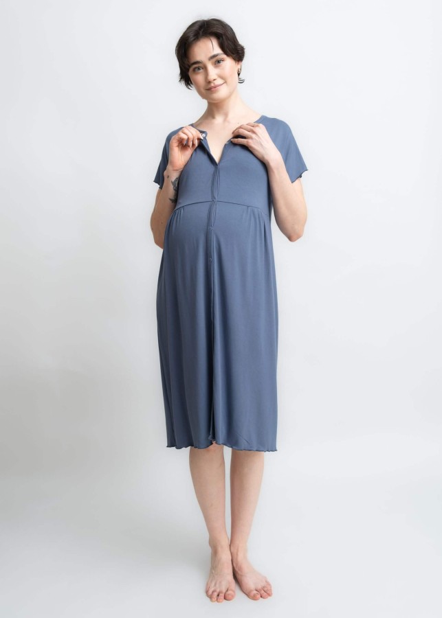 Koszula ciążowa z napami - jeans / Cool Mama