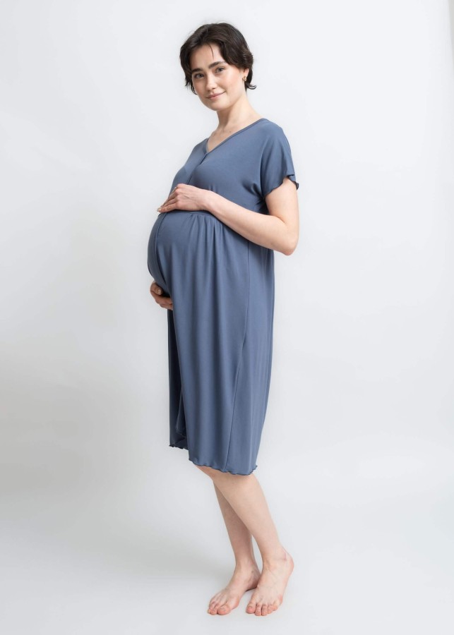 Koszula ciążowa z napami - jeans / Cool Mama