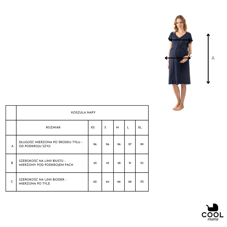 Koszula ciążowa z napami - jeans / Cool Mama