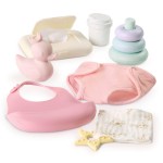 Lalka niemowlę z wózkiem spacerowym i akcesoriami / LullaBaby