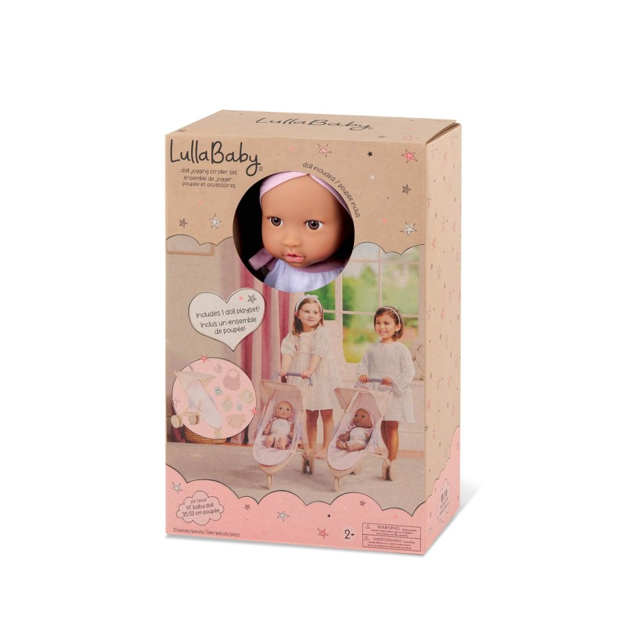 Lalka niemowlę z wózkiem spacerowym i akcesoriami / LullaBaby