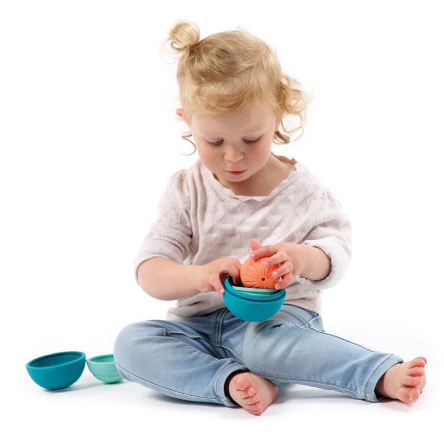 Silikonowe piłeczki sensoryczne 3w1 Ball-in-Ball - matrioszki / LUDI