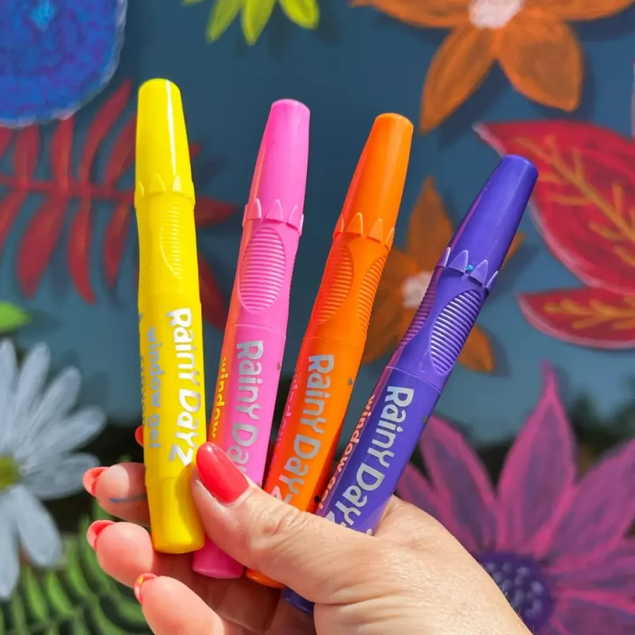 Zmywalne kredki żelowe do szyb, Rainy Dayz, 10szt. / Ooly