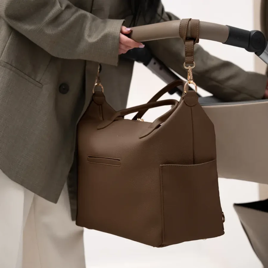 Uchwyty do wózka do torby MyBabyBag - Brązowe / MyBabyBottle