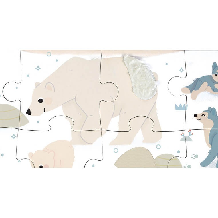 Puzzle sensoryczne dotykowe Kraina polarna 20 el. 2+ / Janod