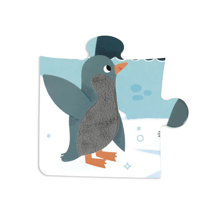 Puzzle sensoryczne dotykowe Kraina polarna 20 el. 2+ / Janod