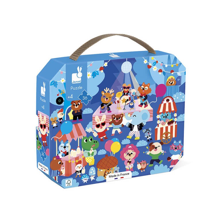 Puzzle w walizce Przyjęcie 36 elementów 4+ / Janod