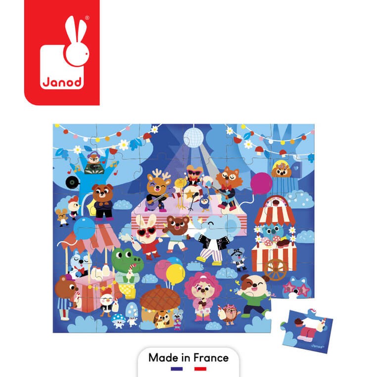 Puzzle w walizce Przyjęcie 36 elementów 4+ / Janod