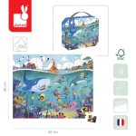 Puzzle w walizce Podwodny świat 100 elementów 6+ / Janod
