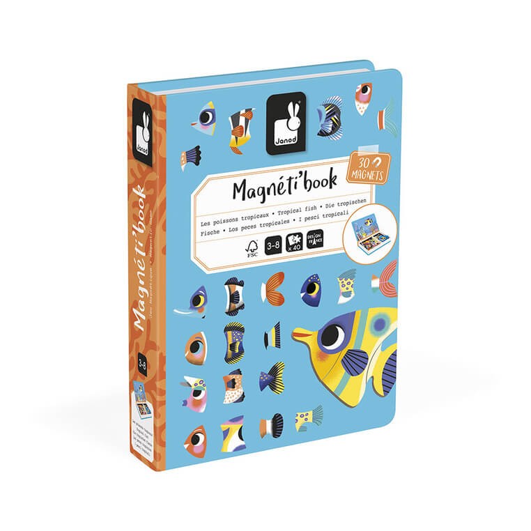 Magnetyczna układanka Tropikalne ryby Magnetibook 3+ / Janod