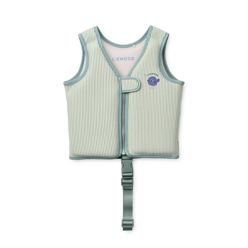 Kamizelka do pływania Dove Seersucker Swim Vest - Peppermint, Sandy / Liewood