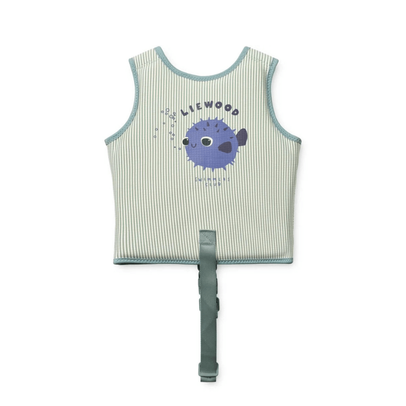 Kamizelka do pływania Dove Seersucker Swim Vest - Peppermint, Sandy / Liewood