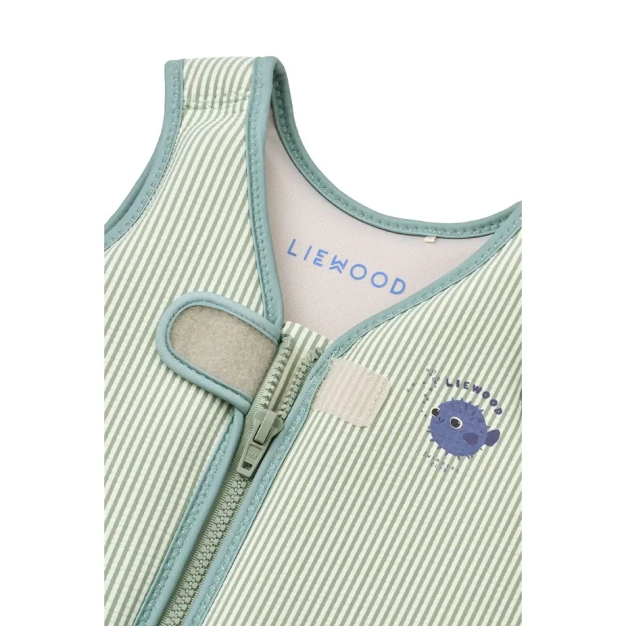 Kamizelka do pływania Dove Seersucker Swim Vest - Peppermint, Sandy / Liewood