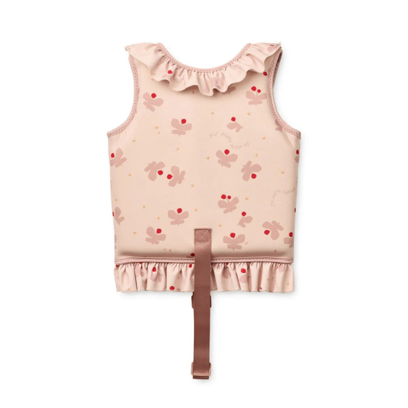 Kamizelka do pływania z falbankami Dove Swim Vest with Frills - Butterfly, Apple blossom / Liewood