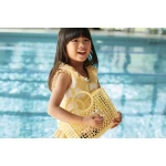 Kamizelka do pływania z falbankami Dove Swim Vest with Frills - Flower, Lemon yellow / Liewood