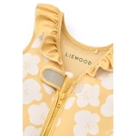 Kamizelka do pływania z falbankami Dove Swim Vest with Frills - Flower, Lemon yellow / Liewood