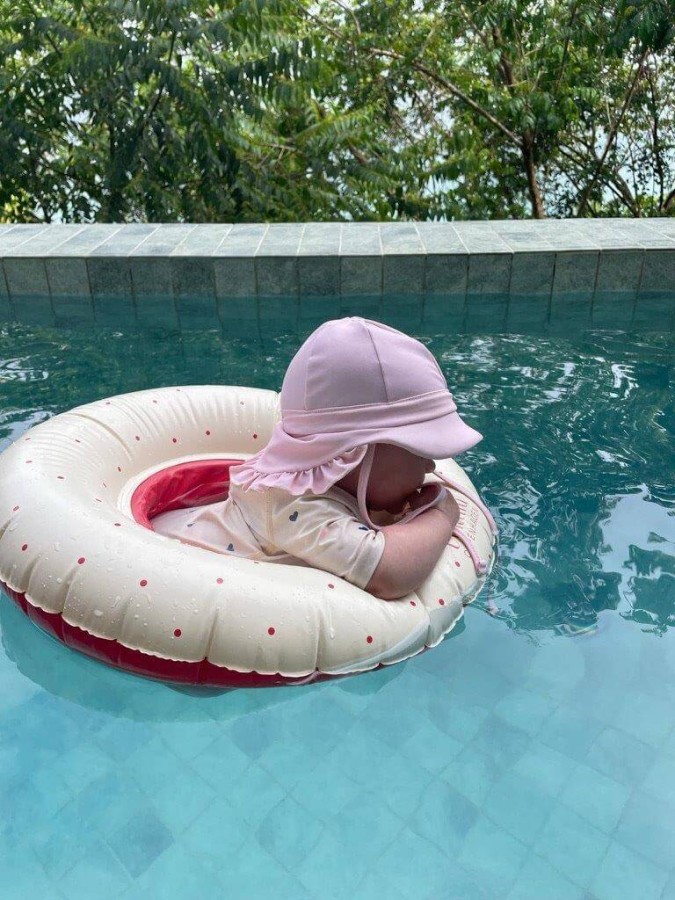 Kapelusz kąpielowy czapka UV z wiązaniem pod szyją English Rose / Vanilla Copenhagen