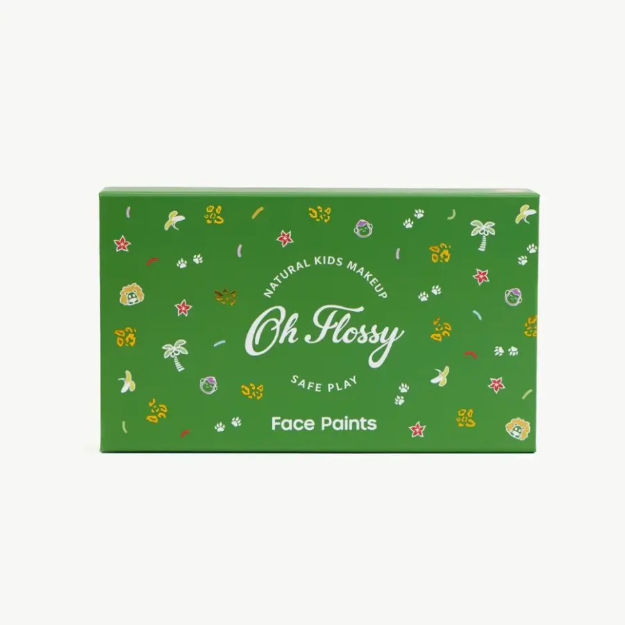 Brokatowy zestaw do malowania twarzy WILD WONDERS, bio brokat, roślinna formuła / Oh Flossy