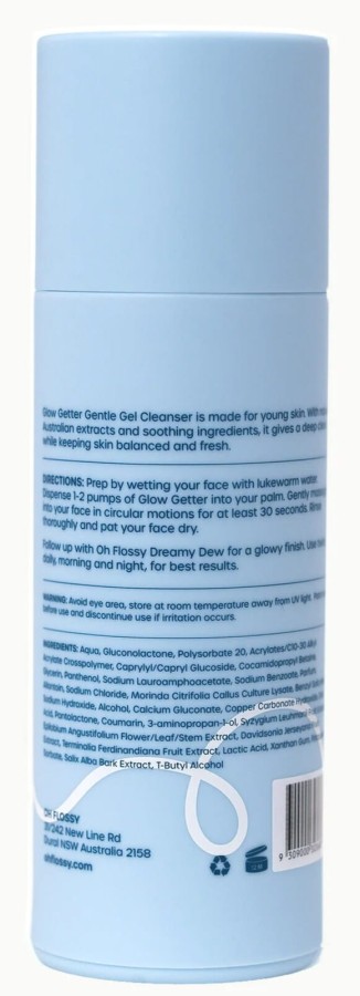 Zestaw Pielęgnacyjny dla dzieci i nastolatków 8-14 lat,  Żel 120ml + Krem 50ml + Balsam 100ml / Oh Flossy